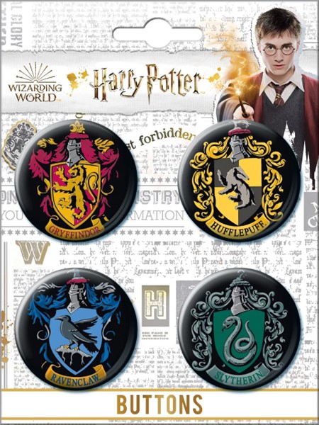 [719691] Harry Potter 4pc Buttons Set