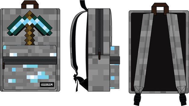Minecraft Axe Grey Backpack