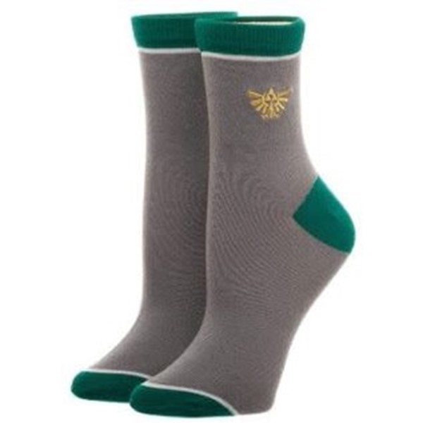 The Legend of Zelda 1 Pack Grey and Green Socks