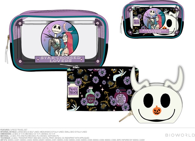 Nightmare Before Christmas 3pc Travel Bag Set