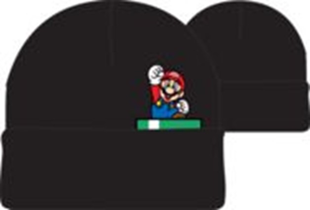 Bonnet à plis noir Super Mario