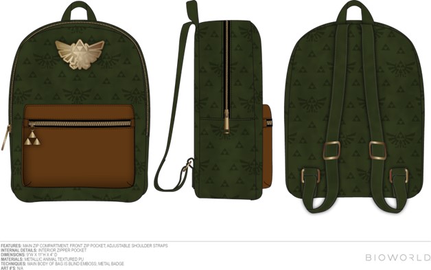 Mini sac à dos Legend Of Zelda vert