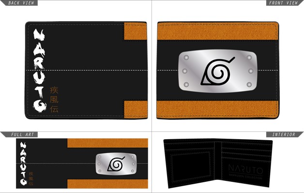 Naruto Metal Badge Wallet