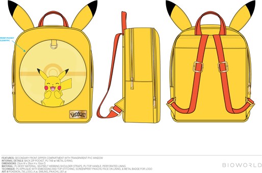 Sac à dos transparent Pikachu