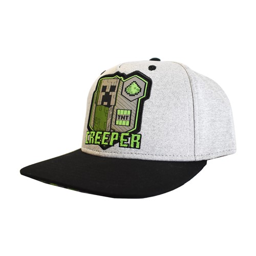 Minecraft Kids Noir Gris Snapback