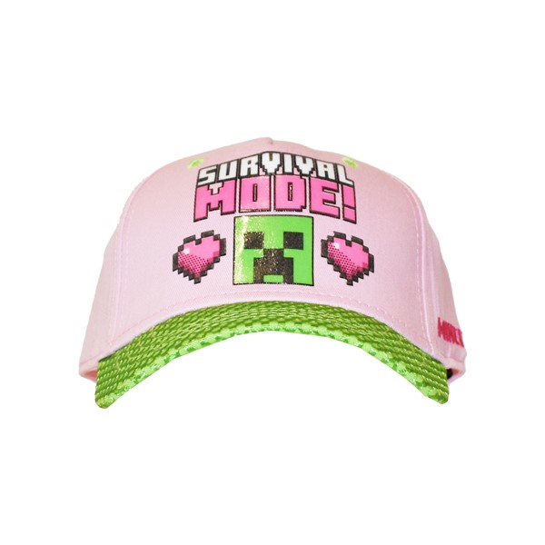 Minecraft Kids Hearts Pink Hat