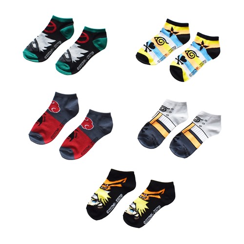 Naruto 5-Pack Socks Assorted