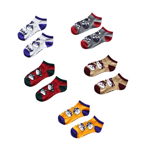 Lot de 5 paires de chaussettes assorties Naruto Cats