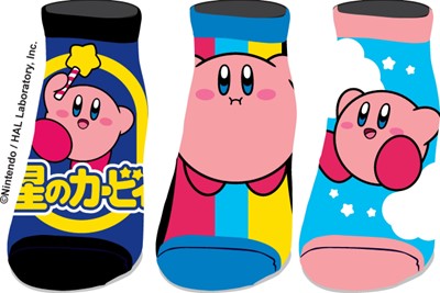 Kirby 3 Pack Juniors Ankle Socks