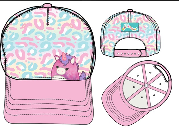 Chapeau Squishmallows Rose pour Enfants