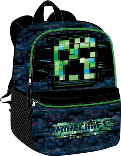 Minecraft Kids Creeper Black Backpack