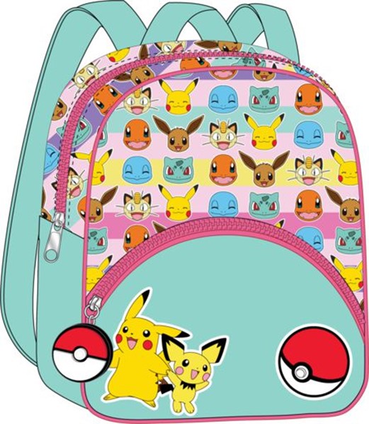 Mini Sac à Dos Pokémon Kids Rose et Menthe