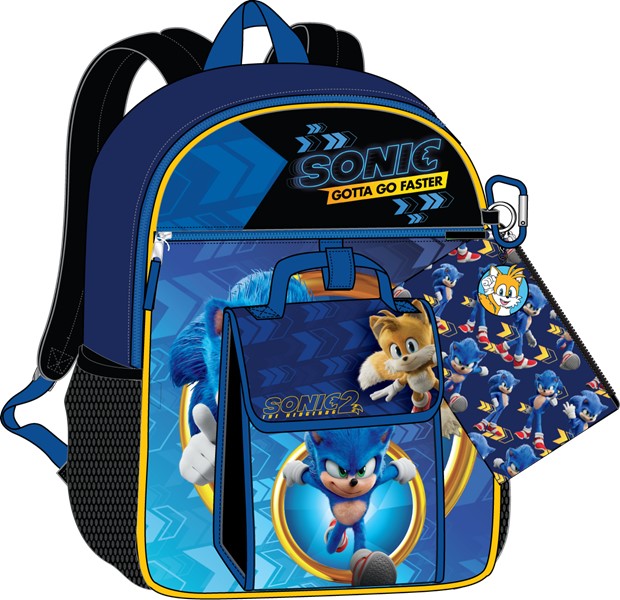 Sonic 5 Pieces Backpack Set
