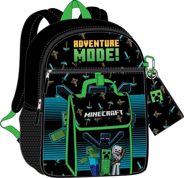 Minecraft 5 Piece Backpack Set