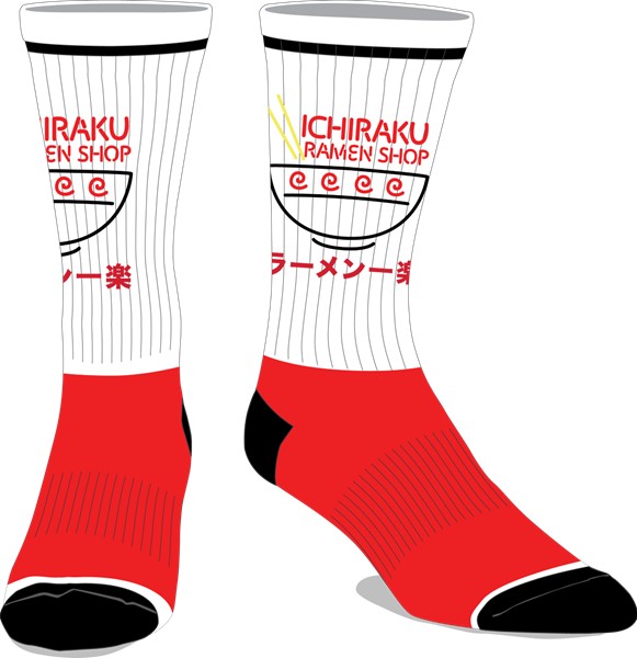 Chaussettes Homme Naruto Ramen Shop Rouge Blanc