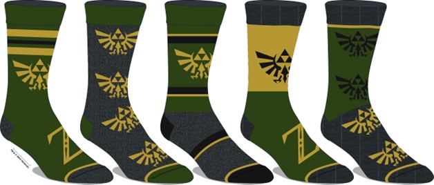 Legend of Zelda Lot de 5 paires de chaussettes pour homme