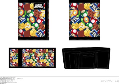 Super Mario Icons Velcro Wallet