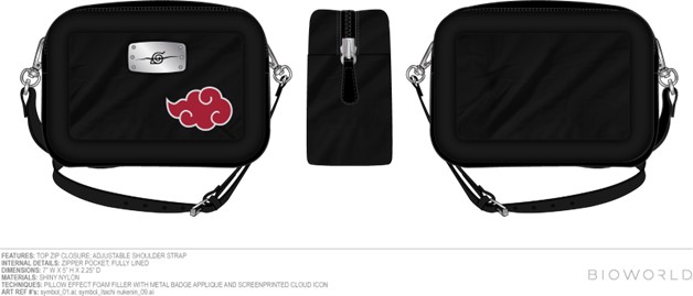 Sac à bandoulière Naruto Akatsuki Cloud