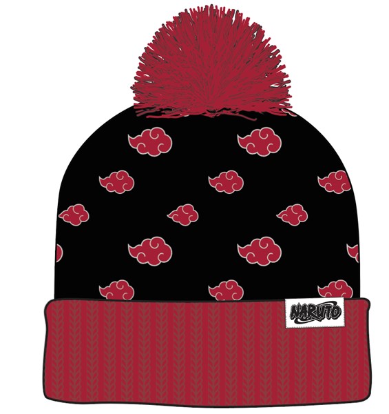 Bonnet Garçons Naruto Akatsuki Cloud avec Pom