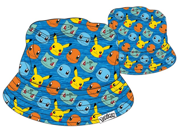 Chapeau bob bleu Pokemon Starter pour enfants