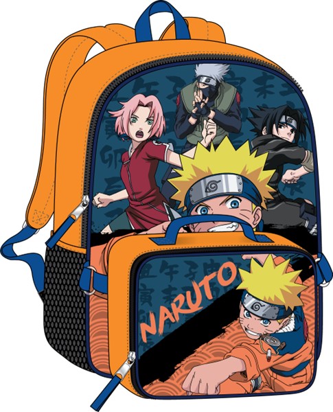 Sac à dos Naruto pour enfants avec sac à lunch