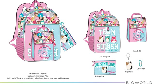 Sac à dos 5 pièces Squishmallows