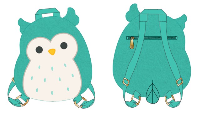 Squishmallows Winston the Owl Plush Backpack