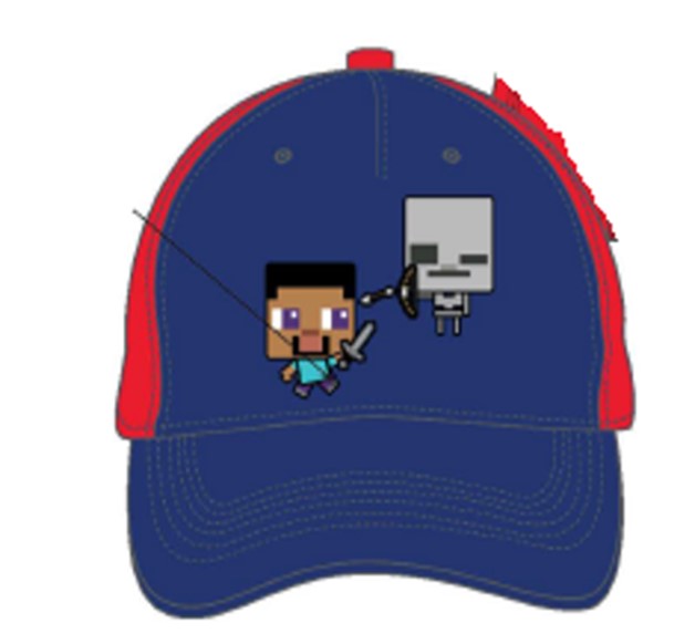 Boys Red and Blue Minecraft Cap