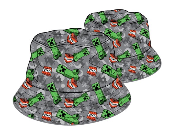 Minecraft AOP Kid Green Bucket Hat