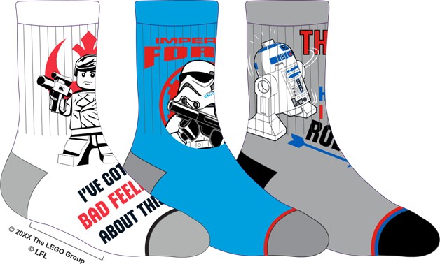 Kids Star Wars Stormtrooper Athletic Socks 3 Pack
