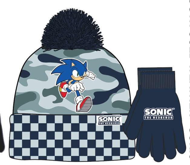 Sonic the Hedgehog Chapeau et gants pour enfants