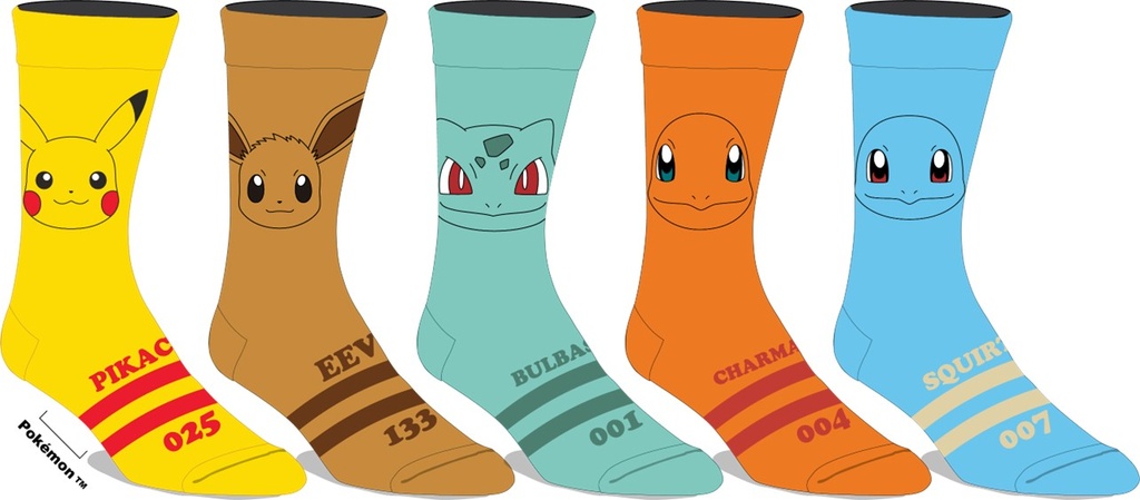 Pokémon Characters Men Socks