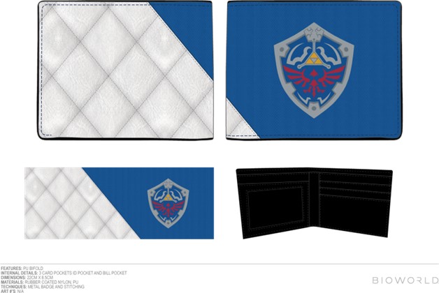 Portefeuille à deux volets bleu et blanc