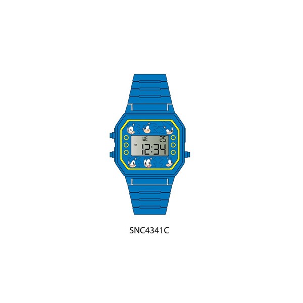Montre Sonic LCD en silicone bleu
