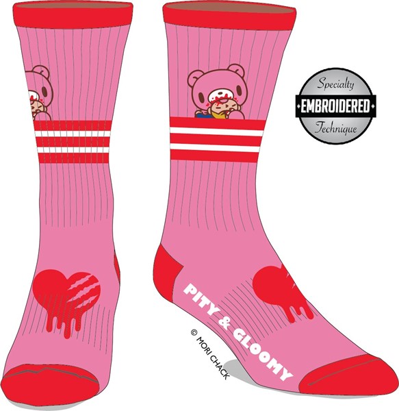 Gloomy Bear : Chaussettes courtes roses