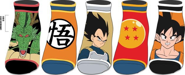 Dragon Ball Z Character Socks - 5 pack