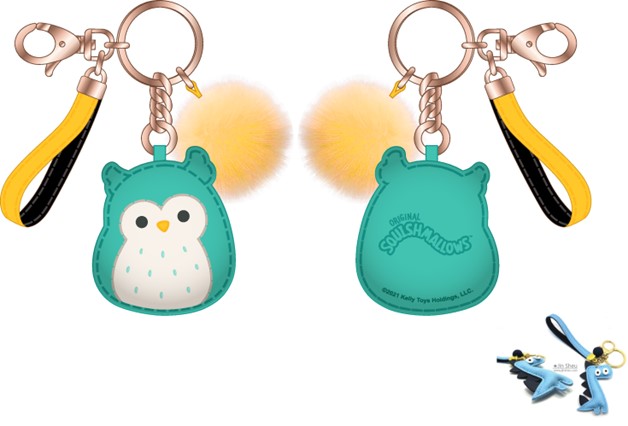 Squishmallow Owl avec Pom Pom Keychain