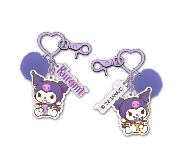 Hello Kitty: Kuromi Purple Pom Keychain