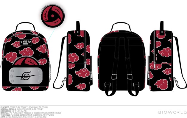 Mini sac à dos Naruto Akatsuki Logo