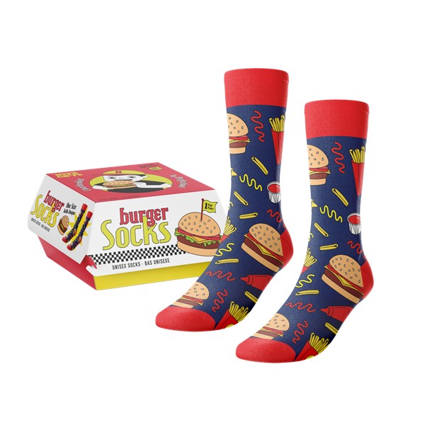 Chaussettes Burger pour hommes en boîte