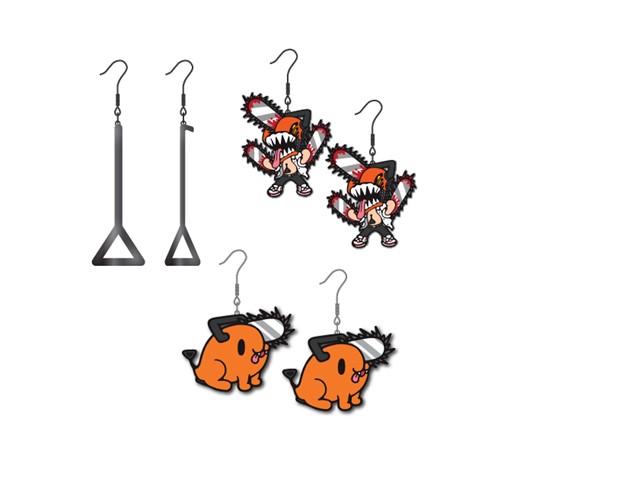 Chainsaw Man Dangle Earrings - 3 pack