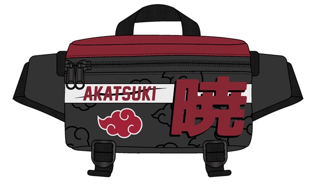 Naruto : Akatsuki Bum Bag - Noir