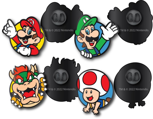 Super Mario Bros. Characters Laple Pins - 4pc