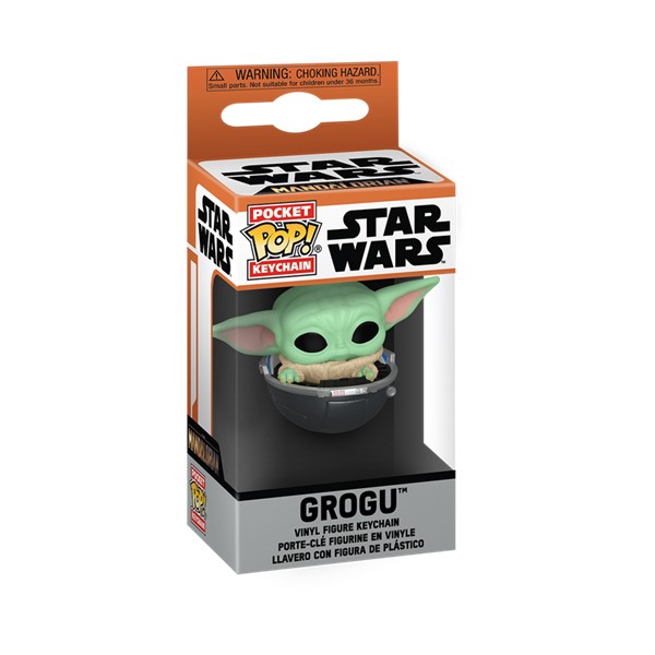 POP! Star Wars Mandalorian Grogu in Hovering Pram Keychain