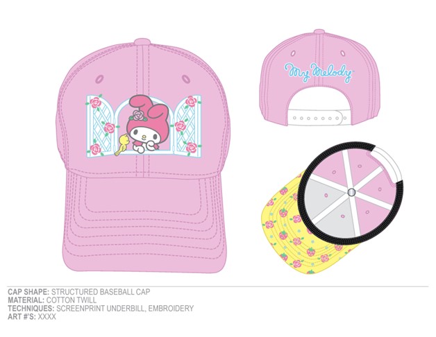 Hello Kitty - My Melody Casquette rose