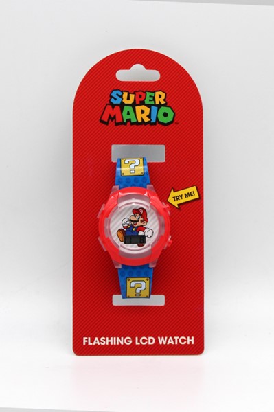 Montre pour enfants Super Mario LCD clignotant