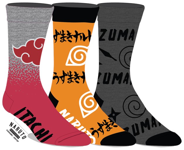 Naruto Box Socks 3 Pair