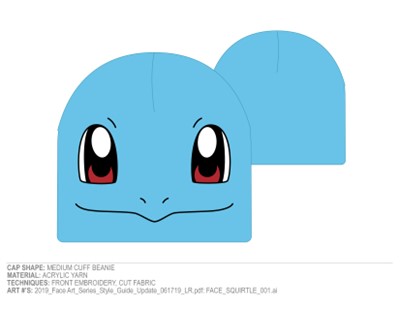 Pokemon: Squirtle Face Blue Beanie