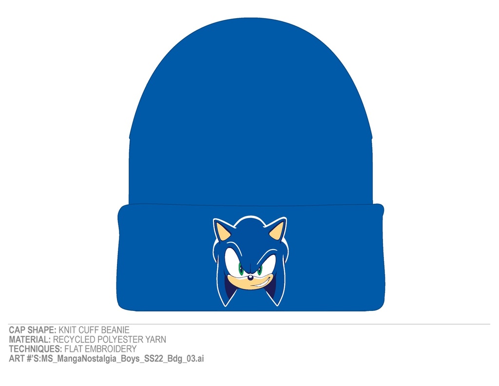 Bonnet bleu Sonic