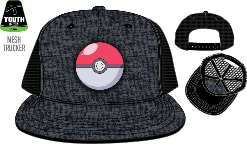 Kids Pokeball Hat - Grey